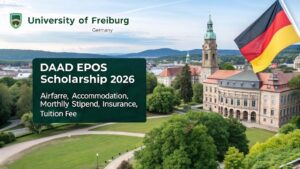 Read more about the article University of Freiburg DAAD EPOS Scholarship 2026 in Germany (Fully Funded)