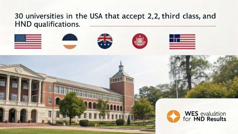 30 Universities in the USA That Accept 2:2, 3rd Class, and HND