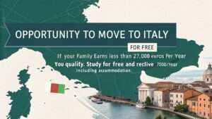 Read more about the article Opportunity to move TO ITALY  – FOR FREE