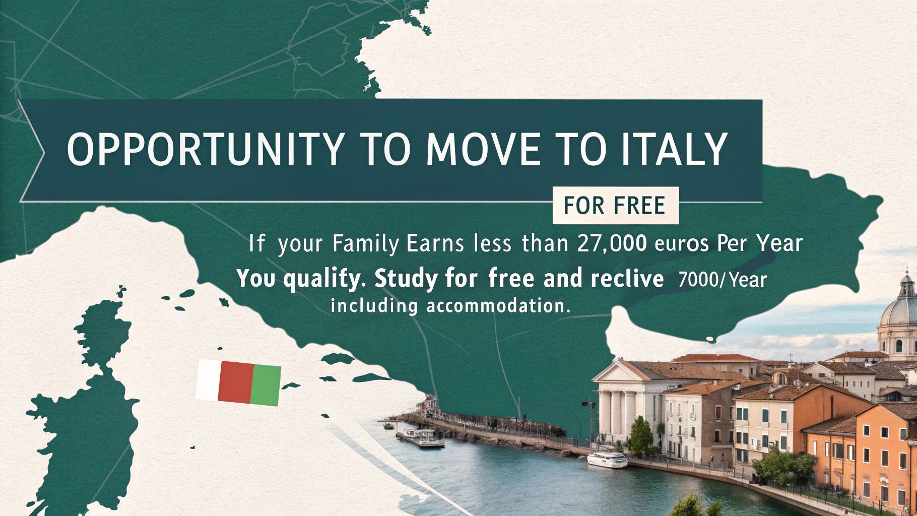 You are currently viewing Opportunity to move TO ITALY  – FOR FREE
