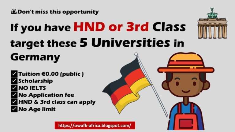 Study in Germany with HND or 3rd Class Degrees