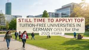 Read more about the article Still Time to Apply! Top Tuition-Free Universities in Germany Open for 2025 Intake