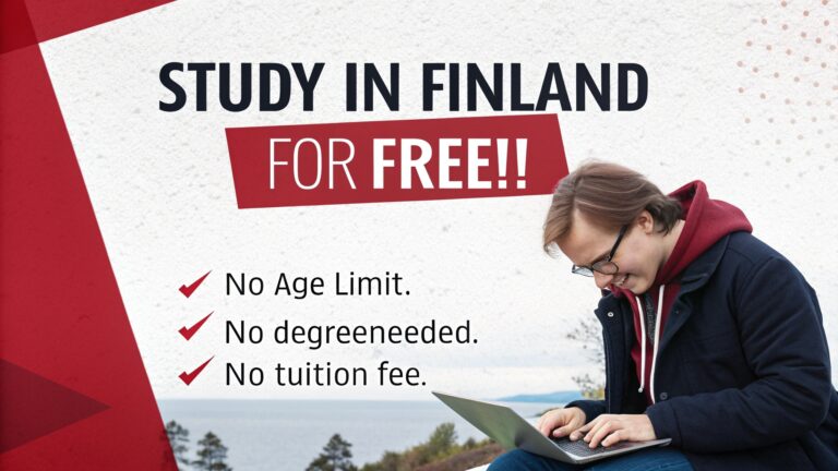 Study in Finland for Free!!  No Age limit. No Degree needed.