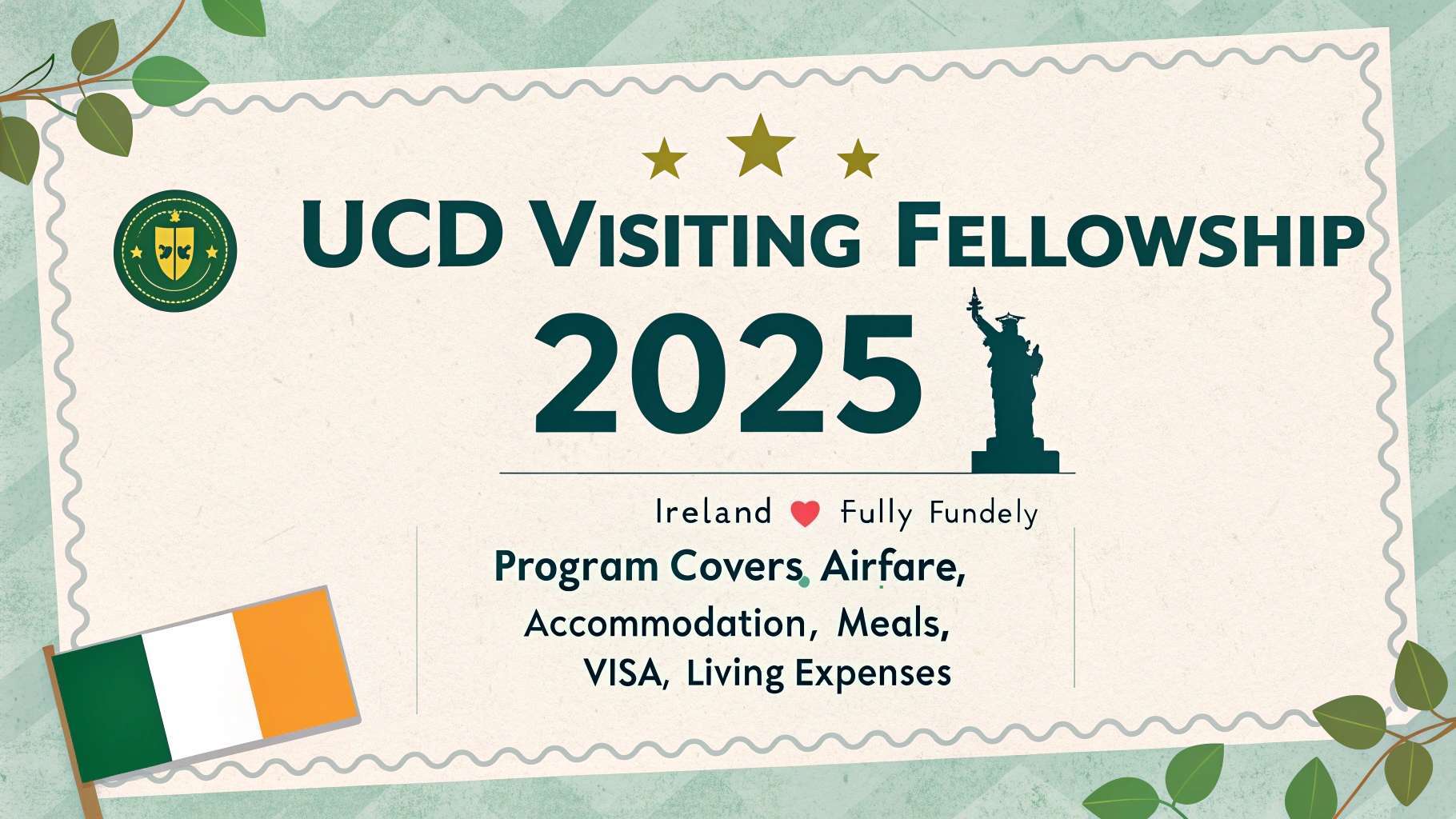 You are currently viewing UCD Visiting Fellowship 2025 – Fully Funded in Ireland