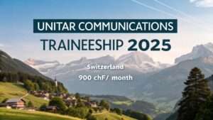 Read more about the article UNITAR Communications Traineeship 2025 in Switzerland (900 CHF/Month)