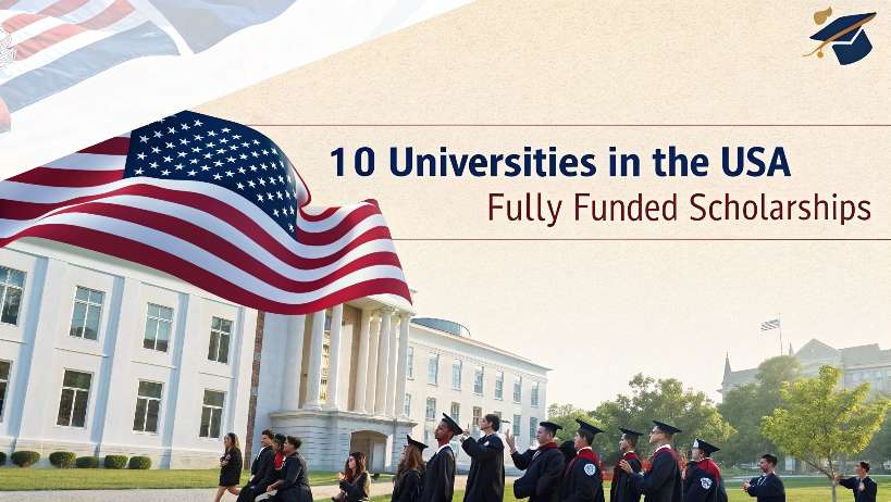 You are currently viewing 10 Universities in the USA Offering Fully Funded Scholarships Without IELTS (2025–2026)