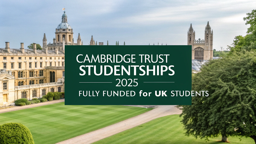 You are currently viewing Cambridge Trust Studentships 2025 — Master’s Fully Funded for UK Students