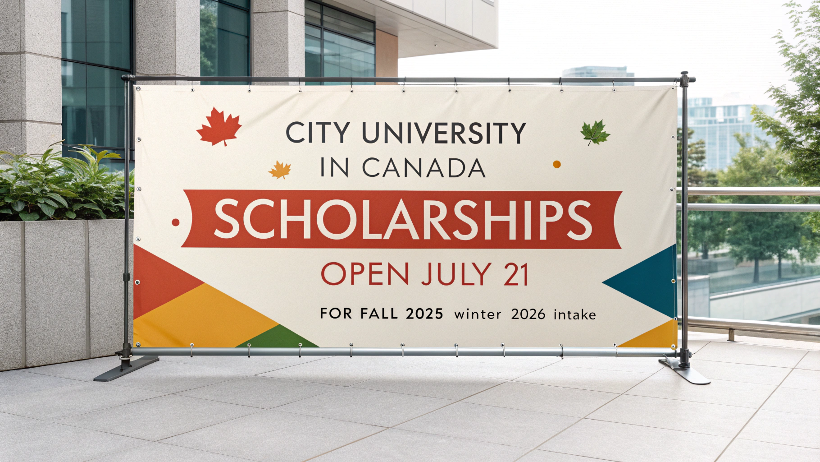 Read more about the article Big News! City University in Canada Scholarships Open July 21 for Fall 2025/Winter 2026 Intake