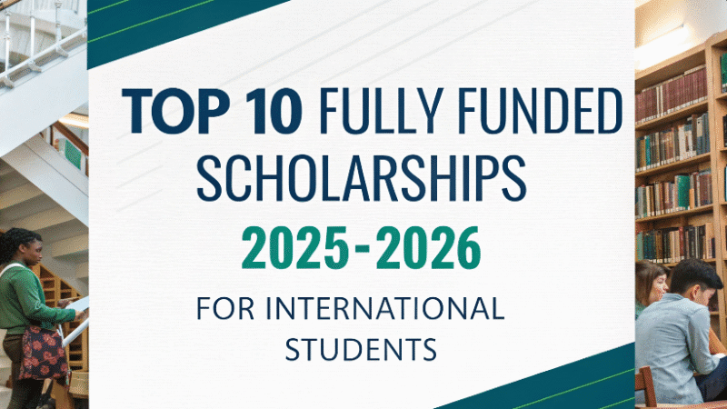 Top 10 Fully Funded Scholarships 2025-2026 for International Students