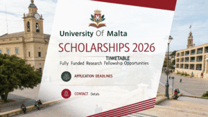 Read more about the article University of Malta Scholarships 2026 Timetable Released: Fully Funded Research & Fellowship Opportunities