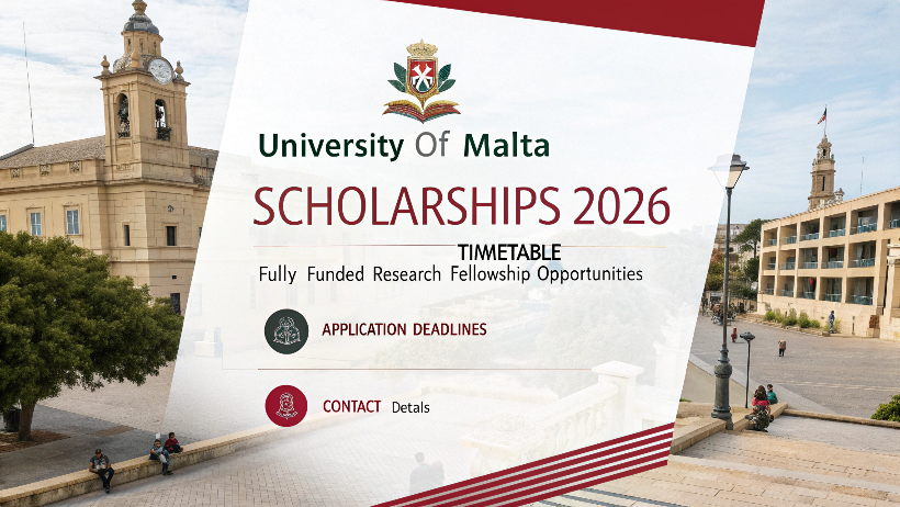 You are currently viewing University of Malta Scholarships 2026 Timetable Released: Fully Funded Research & Fellowship Opportunities
