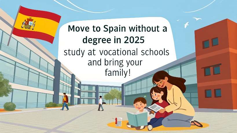 Read more about the article Move to Spain Without a Degree in 2025 — Study at Vocational Schools and Bring Your Family!