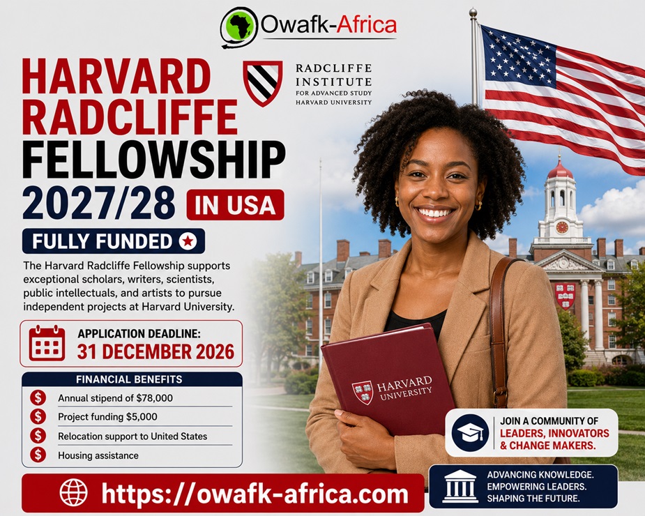You are currently viewing Harvard Radcliffe Fellowship 2027/28 in USA (Fully Funded)