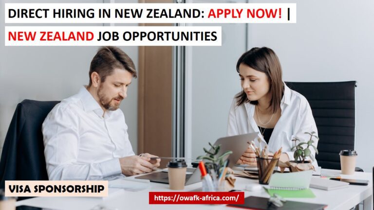 New Zealand Jobs with Visa Sponsorship 2026