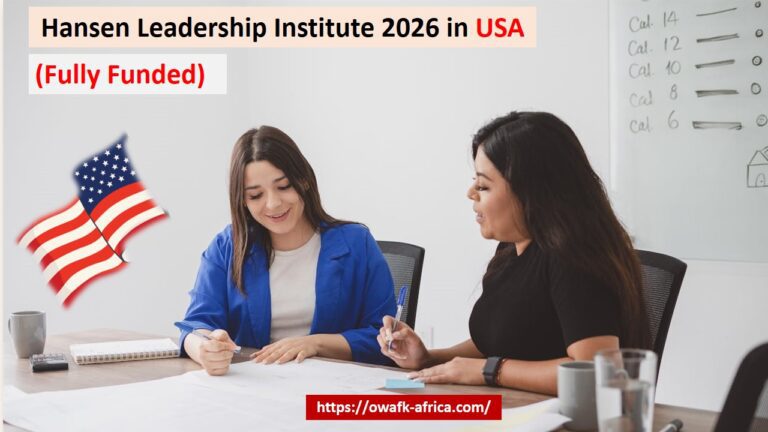 Hansen Leadership Institute 2026 in USA (Fully Funded)