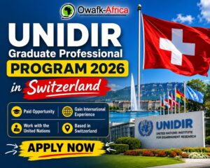 Read more about the article UNIDIR Graduate Professional Program 2026 in Switzerland ($1,500/Month)