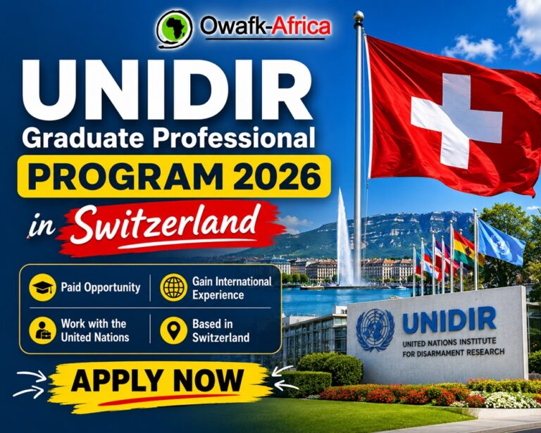 UNIDIR Graduate Professional Program 2027 in Geneva