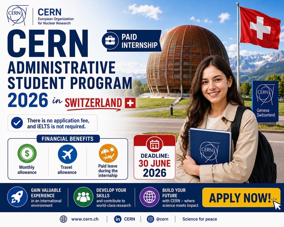 Read more about the article CERN Administrative Student Program 2026 in Switzerland (Paid Internship)