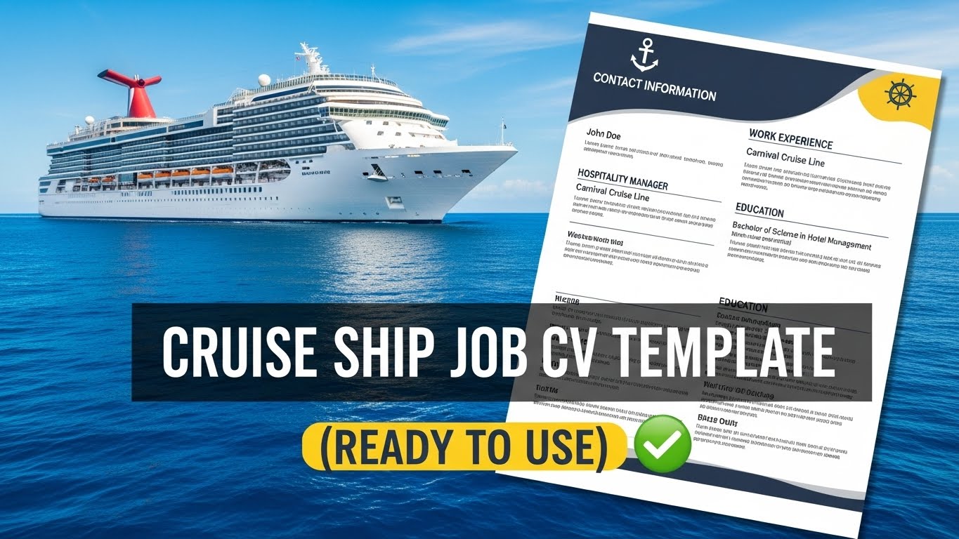 Read more about the article CRUISE SHIP JOB CV TEMPLATE (READY TO USE)