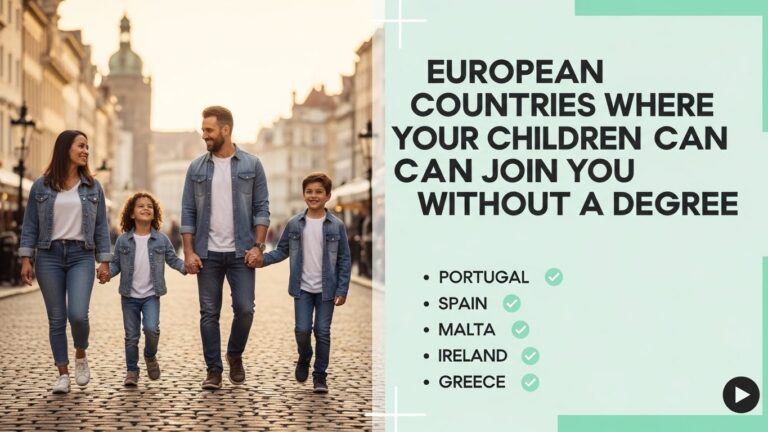 European Countries Where Your Children Can Join You Without a Degree