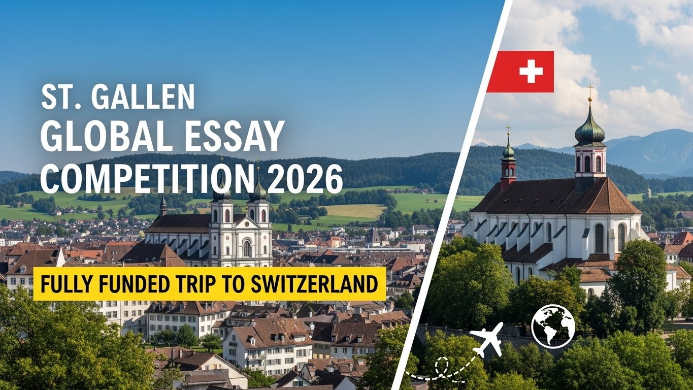 You are currently viewing St. Gallen Global Essay Competition 2026 – Fully Funded Trip to Switzerland 🇨🇭