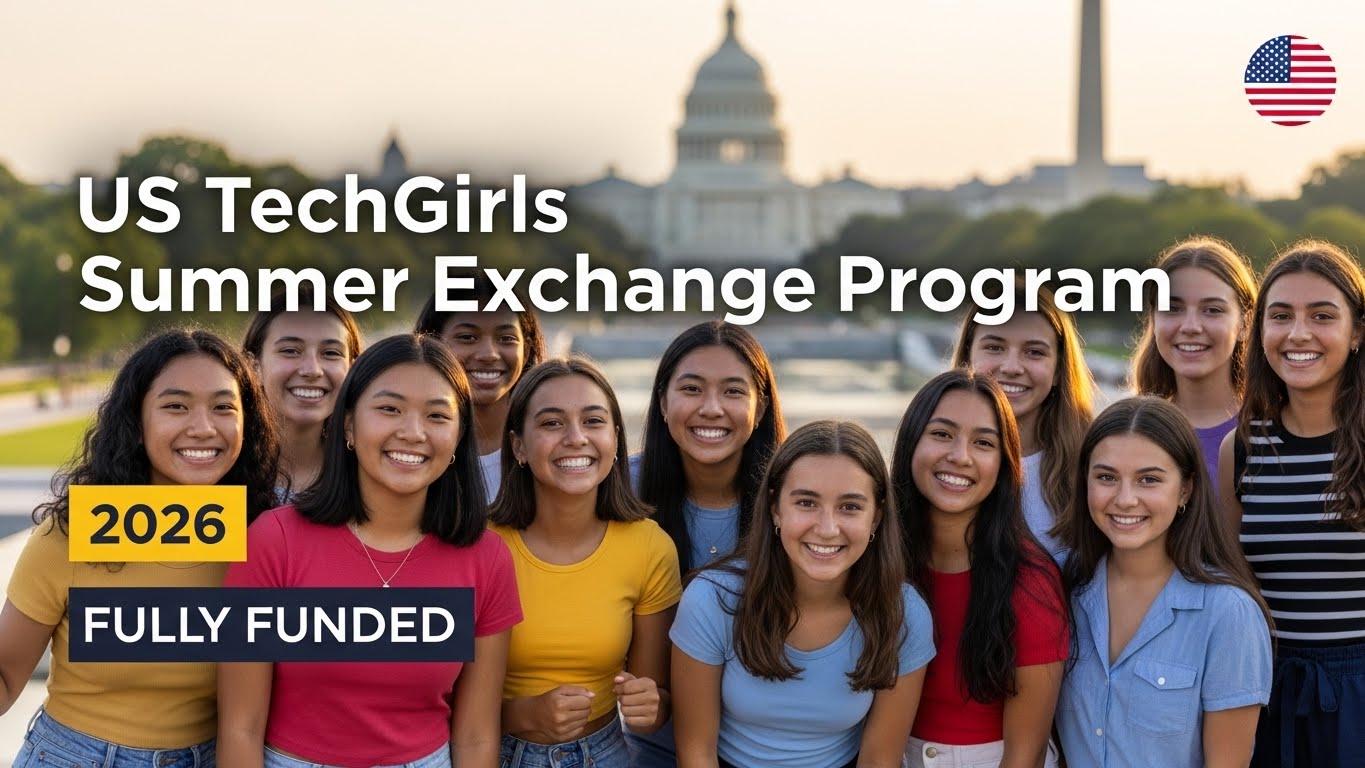You are currently viewing US TechGirls Summer Exchange Program 2026 (Fully Funded) – Study STEM in the USA 🇺🇸