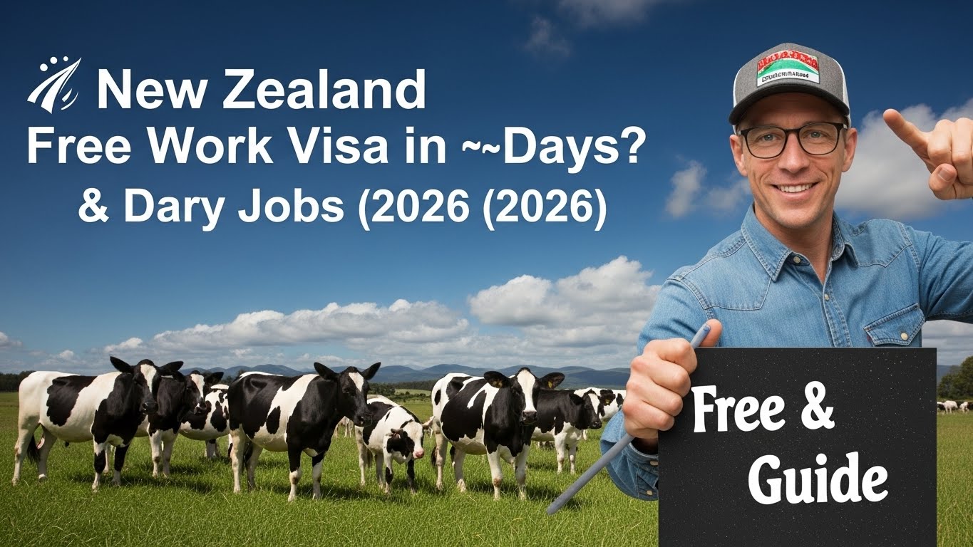 Read more about the article 🇳🇿 New Zealand Free Work Visa in 10 Days? Farm & Dairy Jobs (2026 Guide)