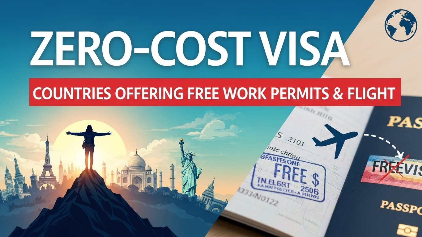 Read more about the article The Zero-Cost Visa: Countries Offering Free Work Permits & Flight Reimbursements (2026 Guide)