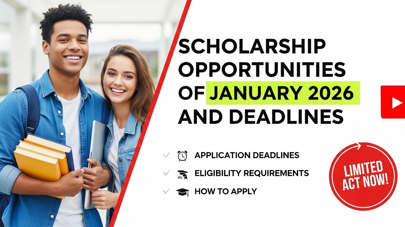 You are currently viewing Scholarship Opportunities of January 2026 and Deadlines