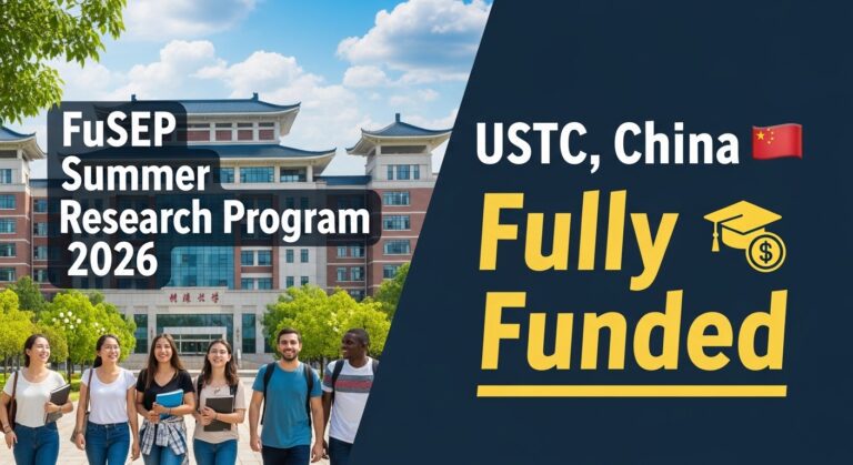FuSEP Summer Research Program 2026 | USTC, China (Fully Funded)