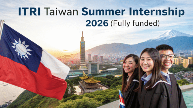 ITRI Taiwan Summer Internship 2026 (Fully Funded)