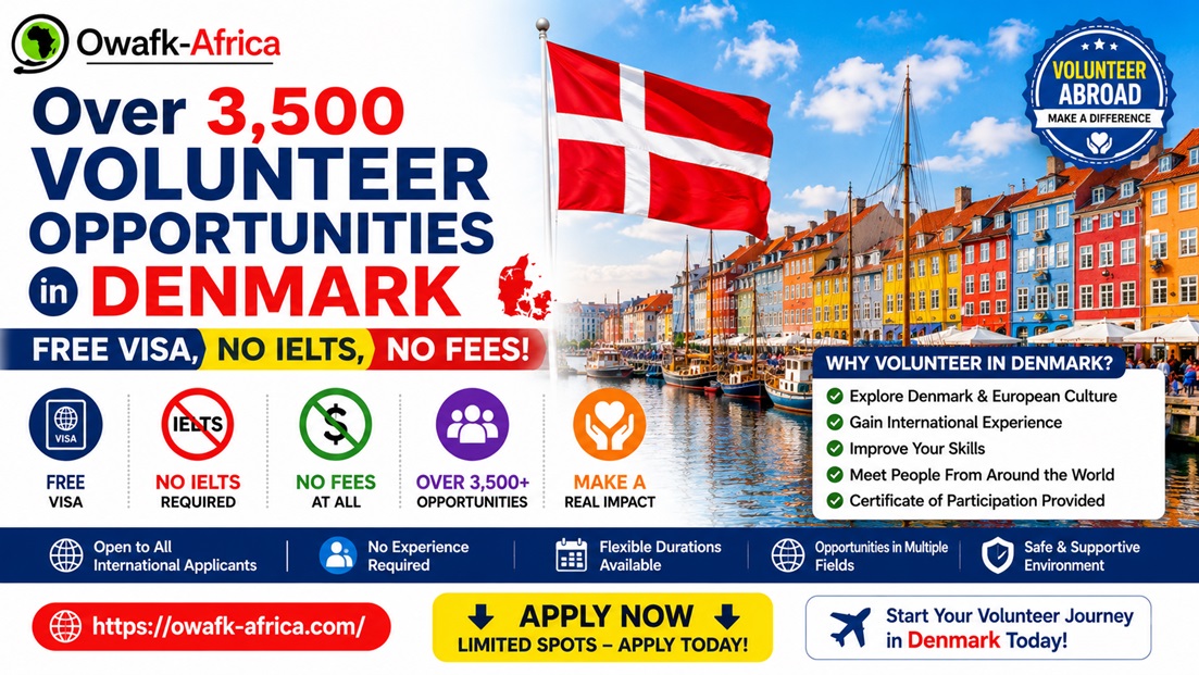 Read more about the article Over 3,500 Volunteer Opportunities in Denmark — Free Visa, No IELTS, No Fees!