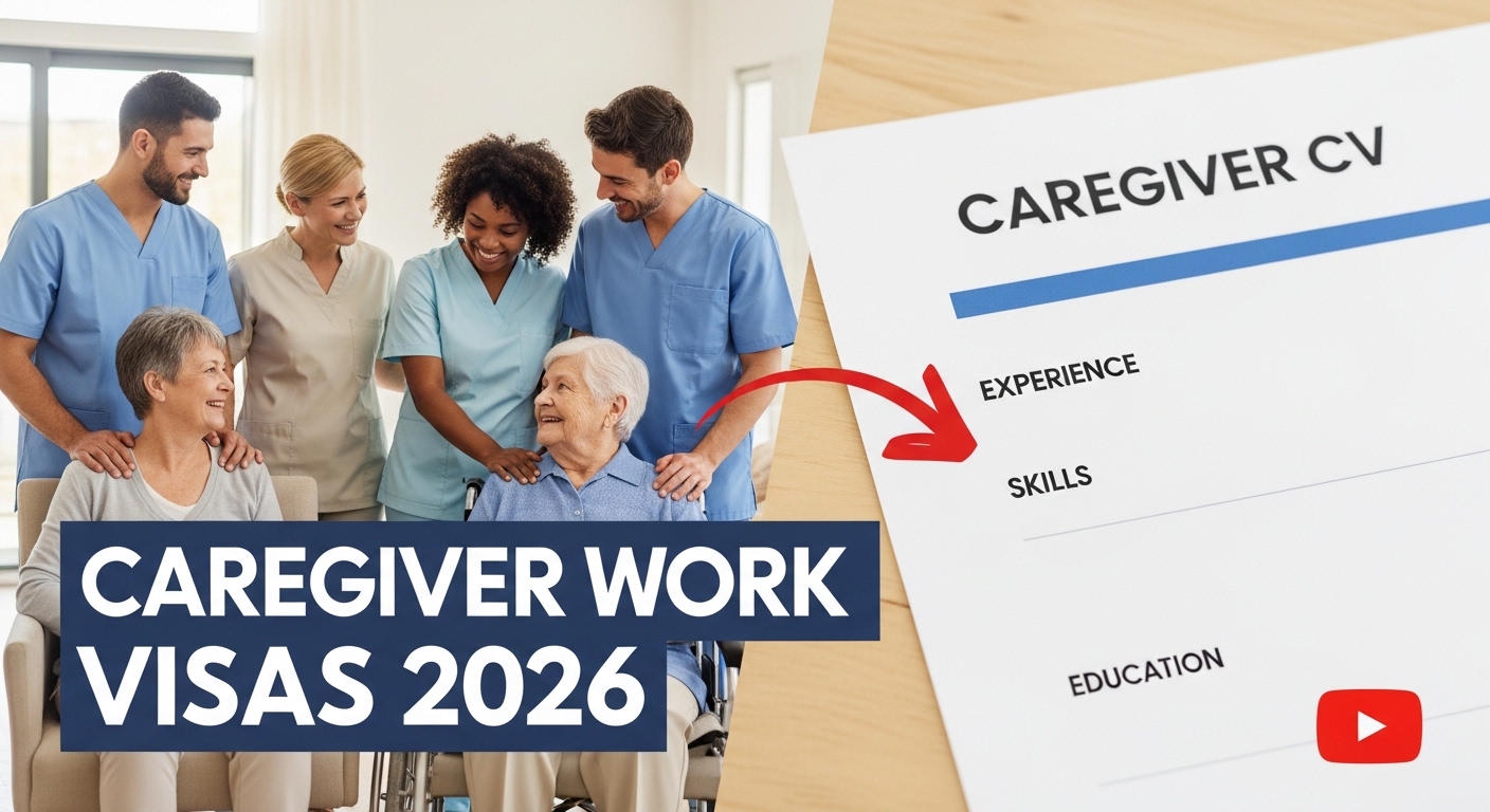 You are currently viewing Countries Offering Caregiver Work Visas in 2026 with a  ready-to-use Caregiver CV