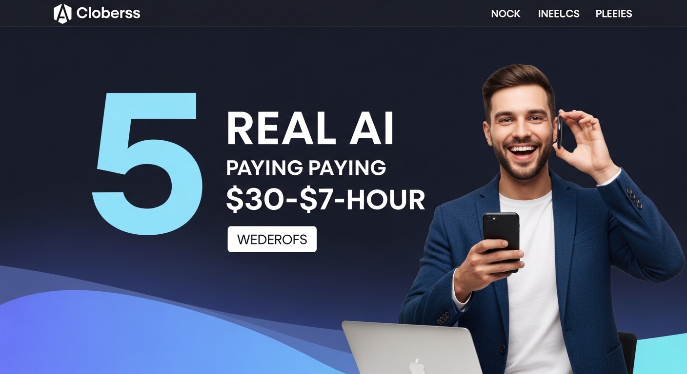 Read more about the article 💻 5 REAL AI WEBSITES PAYING $30–$60/HOUR (WORK FROM HOME – 2026)