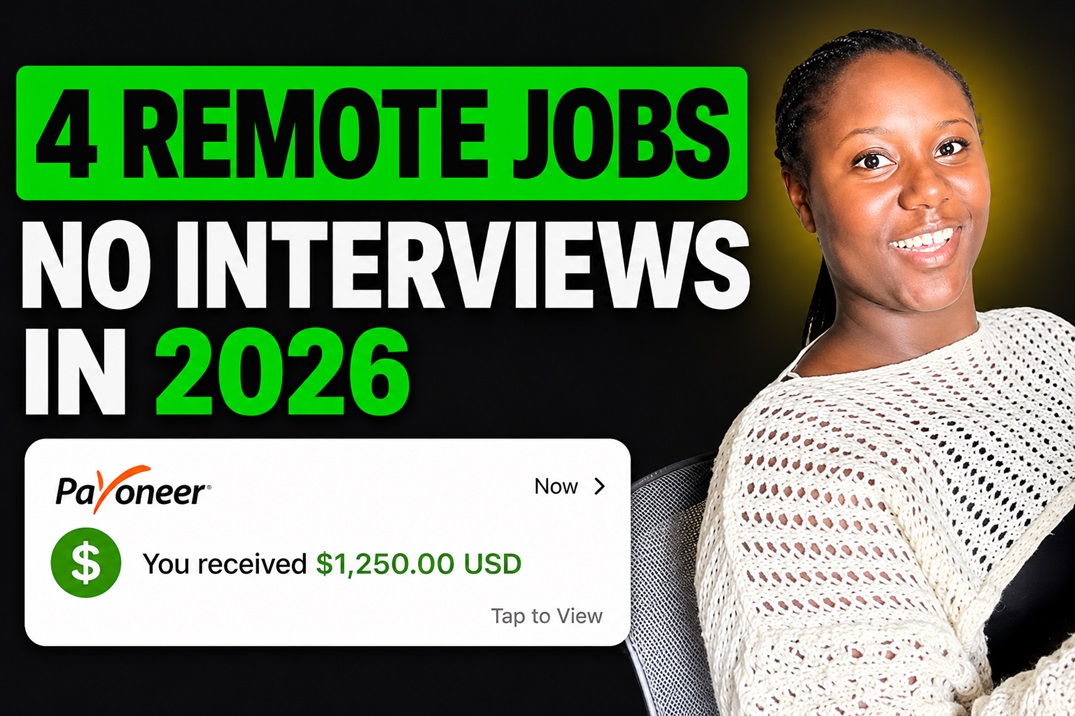 You are currently viewing 4 Remote Jobs Without Interviews in 2026 | Work From Home Opportunities for Beginners