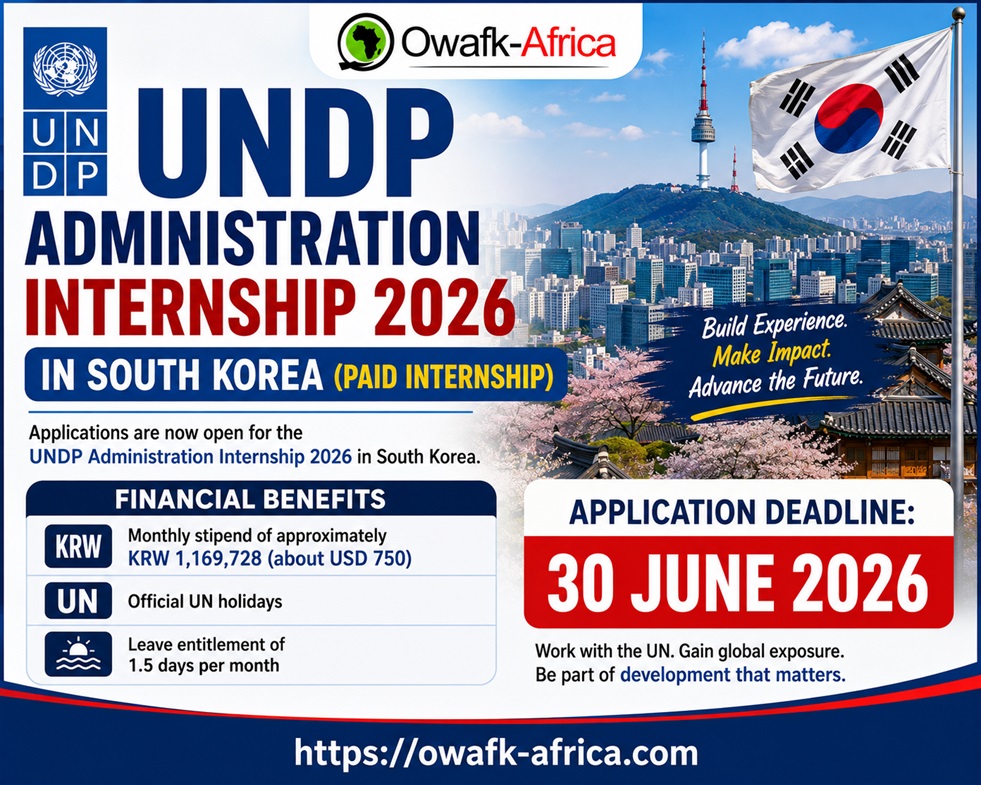 You are currently viewing UNDP Administration Internship 2026 in South Korea (Paid Internship)