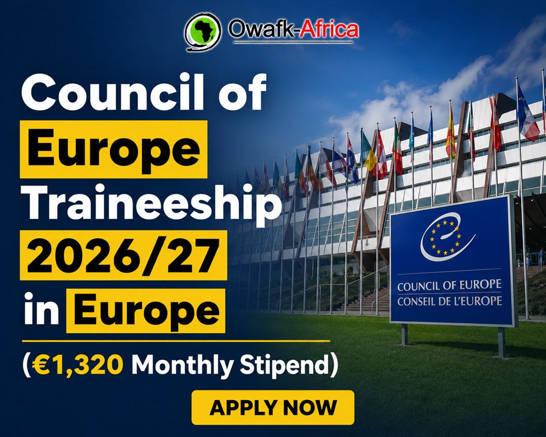 You are currently viewing Council of Europe Traineeship 2026/27 in Europe (€1,320 Monthly Stipend)