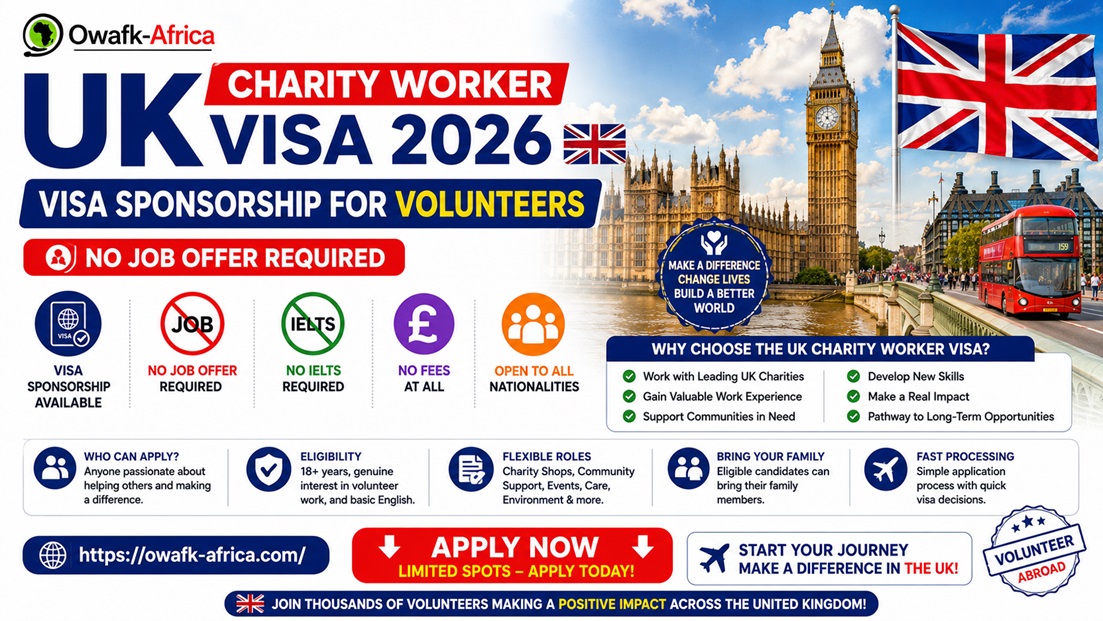 Read more about the article UK Charity Worker Visa 2026 🇬🇧 | Visa Sponsorship for Volunteers | No Job Offer Required