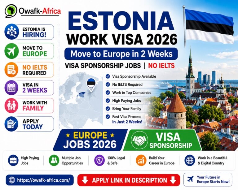 Estonia Work Visa 2026 | Move to Europe in 2 Weeks | Visa Sponsorship Jobs | No IELTS