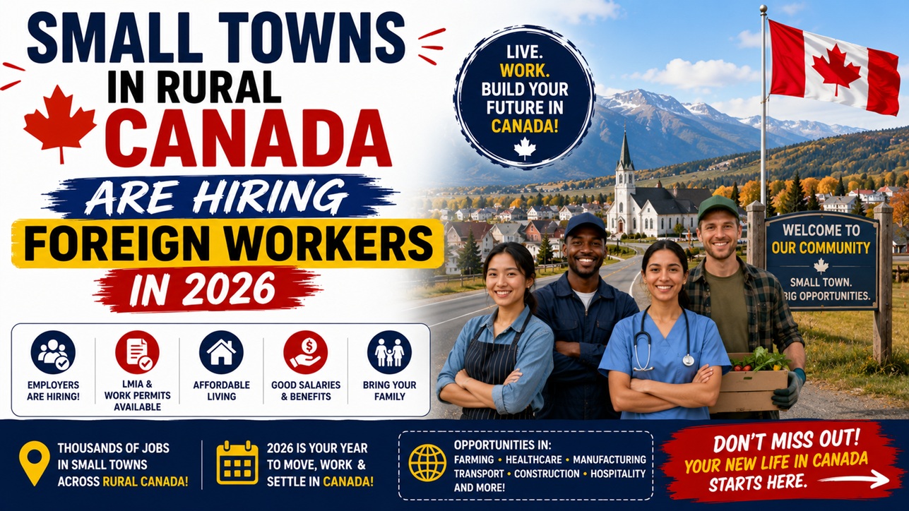 Read more about the article Small Towns in Rural Canada Are Hiring Foreign Workers in 2026: Your Guide to Jobs and Permanent Residence (PR)