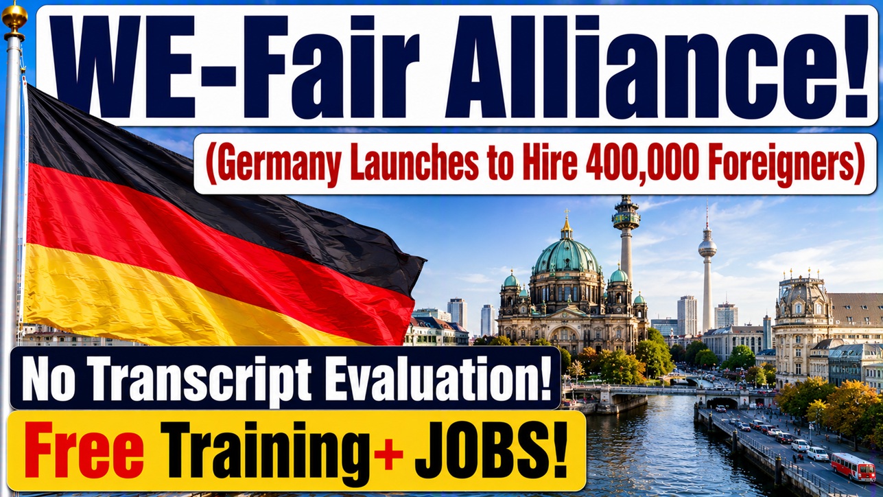 Read more about the article Germany Launches WE-Fair Alliance to Hire 400,000 Foreigners| Free Work Visa 2026