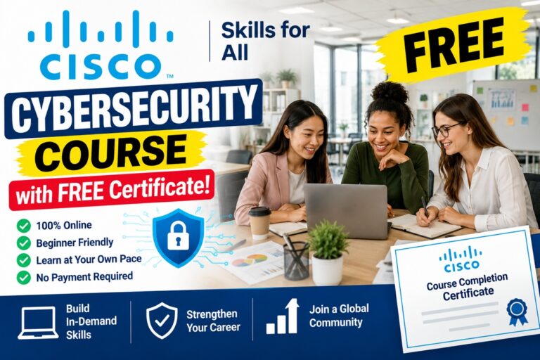 Cisco FREE Cybersecurity Course with Free Certificate
