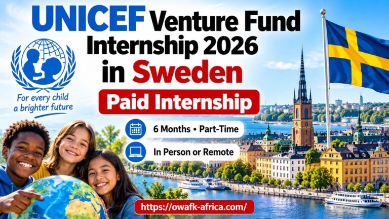 UNICEF Venture Fund Internship 2026 in Sweden – Paid Internship